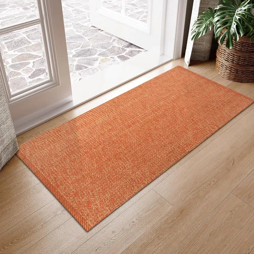 Vista 119 de LEEVAN Alfombra lavable para baño, alfombra tejida negra de 2 x 3 pies para entrada, alfombra de puerta delantera de algodón, alfombras pequeñas