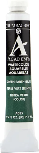 Vista 11 de Grumbacher Academy Pintura de acuarela, 0.3 fl oz/0.25 onzas, óxido de cromo verde (A048)