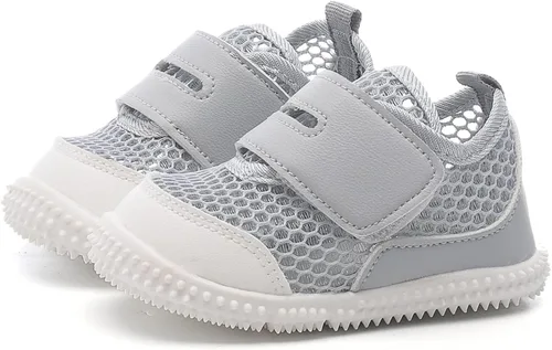 Vista 2 de peggy piggy Zapatos de bebé para caminar de bebé para niños y niñas, antideslizantes, zapatos de malla transpirable con dibujos animados, 6, 9, 12