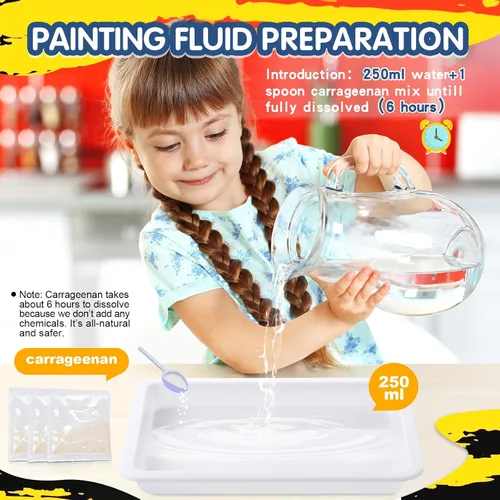 Vista 2 de Pintura de mármol de agua para niños – Artes y manualidades para niñas y niños, kits de manualidades, regalos ideales para niños de 6 a 8 a 12 años
