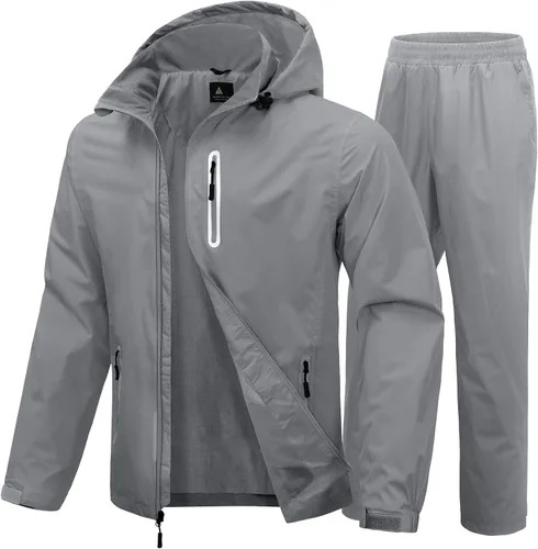 Vista 8 de SWISSWELL Trajes de lluvia impermeables y ligeros para hombres y mujeres, chaqueta y pantalones para golf, senderismo, viajes