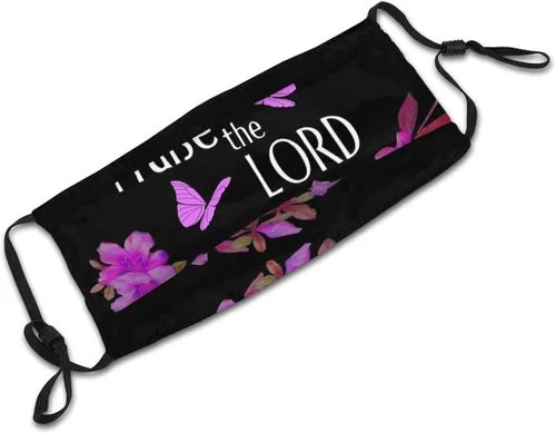 Vista 6 de Faith Over Fear 2020 - Pañuelo para máscara facial reutilizable y lavable con 2 filtros para hombres y mujeres adultos Jesús Cristiano Alabanza al
