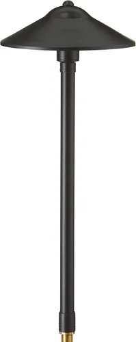 Vista 2 de VOLT Max Spread - Luz de camino de latón negro de 12 V (25 pulgadas de alto, pantalla de 9 pulgadas) con bombilla LED G4 blanca cálida de 3 W 2700 K