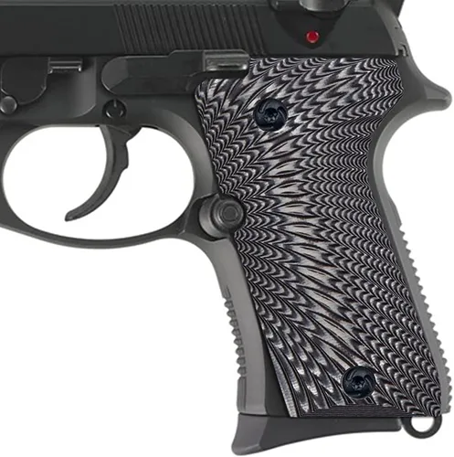 Vista 8 de Guuun Empuñaduras G10 para Beretta 92/96 Compacto, Textura Táctica Sunburst Negro