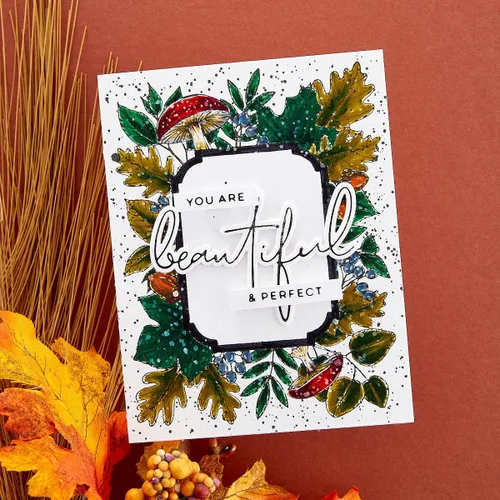 Vista 5 de Spellbinders BP-083 Autumn Thanks Frame Press Plate de The BetterPress Autumn Collection