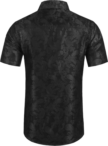 Vista 2 de Daupanzees Camisa de algodón jacquard de cachemira para hombre