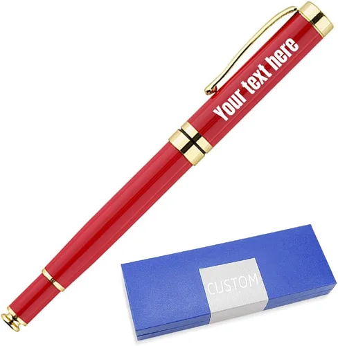 Vista 7 de Bolígrafos personalizados, el mejor juego de regalo de bolígrafo para hombres y mujeres, profesional, oficina ejecutiva, bonitos, bolígrafo negro