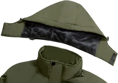 Vista 7 de Chaqueta de esquí impermeable de montaña para hombre, rompevientos de invierno, cálida, con capucha, para snowboard