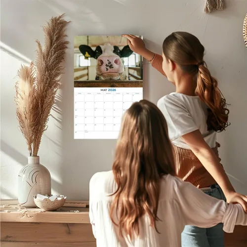 Vista 518 de Calendario de grises africanos 2025 2026 – Planificador mensual de pared de aves africanas – 12 x 18 pulgadas (abierto), calendario de pared
