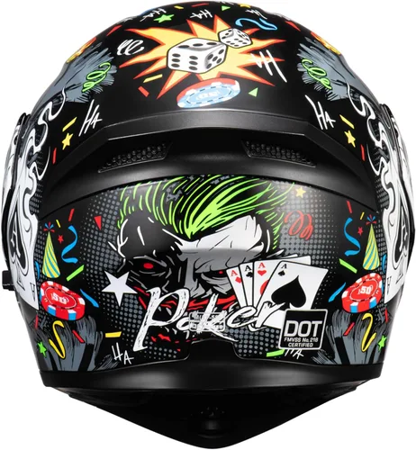 Vista 4 de KYPARA Casco modular de doble visera abatible de cara completa para motocicleta con certificación DOT de impresionismo