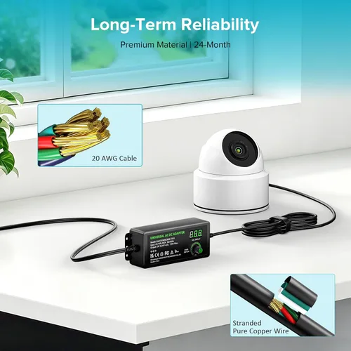 Vista 6 de Powseed Universal Power Supply Variable 3V~24V 3A 72W Multi Voltage Adapter