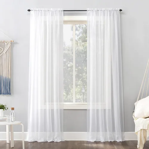 Vista 7 de No. 918 Emily Panel de cortina de gasa transparente Gris antracita