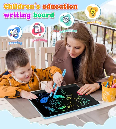 Vista 4 de Tableta de escritura LCD para niños, tabletas de dibujo coloridas de 16 pulgadas, juguetes educativos de aprendizaje para niños de 3, 4, 5, 6, 7, 8