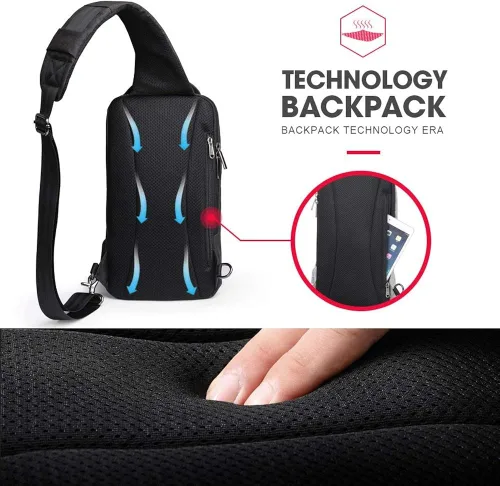 Vista 5 de XINCADA Bolso bandolera pequeño para hombre, bolso bandolera para hombre, bolso de hombro