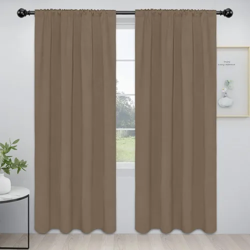 Vista 51 de Easy-Going - Cortinas opacas con bolsillo para varilla para dormitorio, cortinas de ventana para oscurecer la habitación para sala de estar