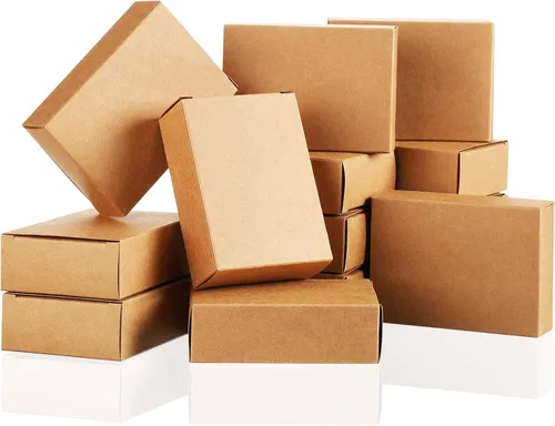 Vista 10 de Gersoniel 50 cajas de jabón de papel kraft para hacer jabón casero, suministros para recuerdos de fiesta, sin ventana, embalaje de envoltura de Negro