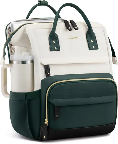 Vista 24 de LOVEVOOK Mochila para laptop para mujer, mochila de trabajo de 15.6 pulgadas con gran capacidad, bolsa de enfermera impermeable, mochila