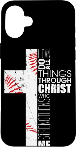 Vista 23 de Fundas de teléfono de béisbol para adolescentes y niños, entrenadores, cristianos, cruz, regalos para iPhone 17