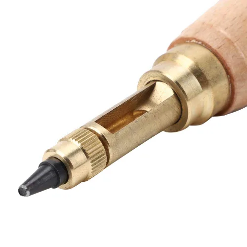 Vista 5 de Herramienta automática de perforación de cuero 6 en 1, perforadora de agujero de tornillo ajustable para encuadernación, costura, manualidades