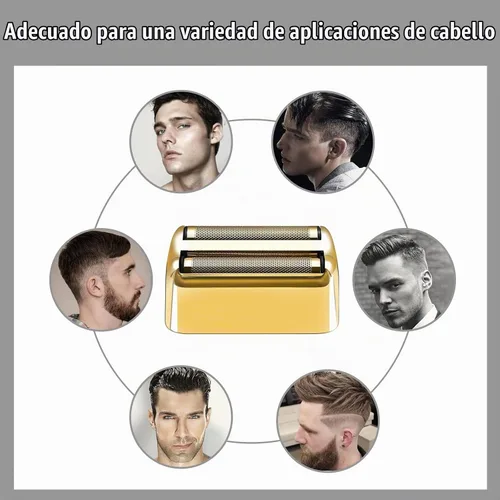 Vista 2 de Hoja de repuesto para afeitadora y cortadoras compatibles con BaBylissPRO Barberology Double FXFS2G (dorado)