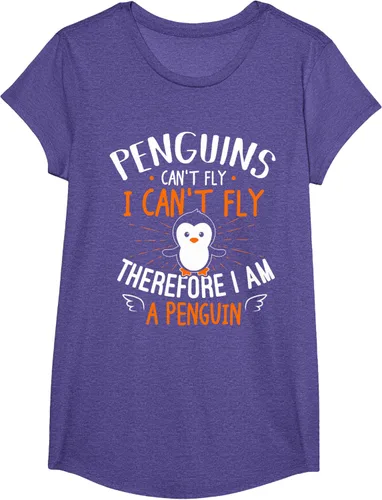 Vista 22 de Penguins Can't Fly Shirt - Camiseta de regalo para amantes de los pingüinos, Azul Azul Marino