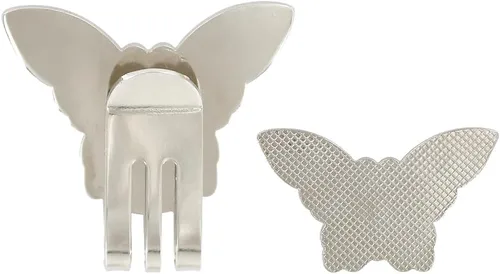 Vista 6 de Mariposa Golf Bal L Marcador con clip para sombrero de golf para damas golfistas clip magnético para sombrero para mujeres golfistas