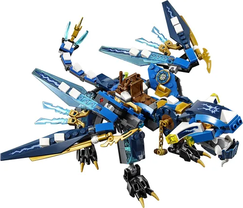 Vista 8 de Kit de construcción de LEGO Ninjago Dragón Elemental de Jay 70602 (350 piezas)