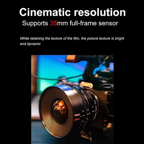 Vista 3 de 7artisans Lente Cine T2.9 de 0.551 in para montura Sigma/Leica/Panasonic L, lente de cámara sin espejo Prime de marco completo, gran angular