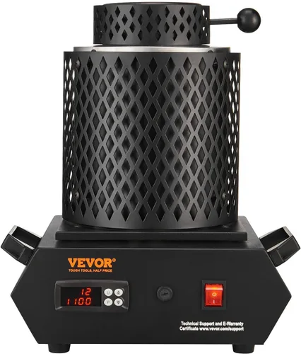 Vista 9 de VEVOR Horno de fusión de oro, 1350 W, 2102 ℉, horno de fusión eléctrico