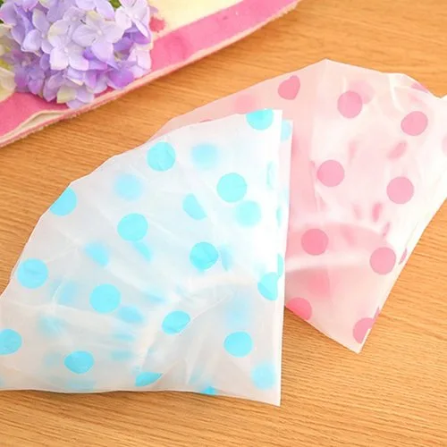 Vista 3 de Puntos Preciosos Espesados Impermeable Transparente Gorro De Ducha Baño Sombrero De Baño