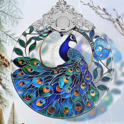 Vista 16 de Ornamento de Hada de Vidrio Emplomado de Navidad - Decoración para el Hogar - Ideas de Regalos Navideños - Intercambio de Regalos - Hada Hermosa