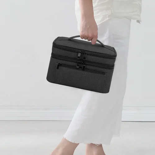 Vista 6 de BAFASO Bolsa para extractor de leche (compatible con bomba Medela en estilo) con una almohadilla impermeable para piezas de bomba de carga, funda
