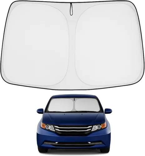 Vista 115 de Proadsy Parasol para parabrisas Rivian R1S 2022-2025 2026 de 4 capas plegable, protector de parasol frontal que bloquea los rayos UV, mantiene