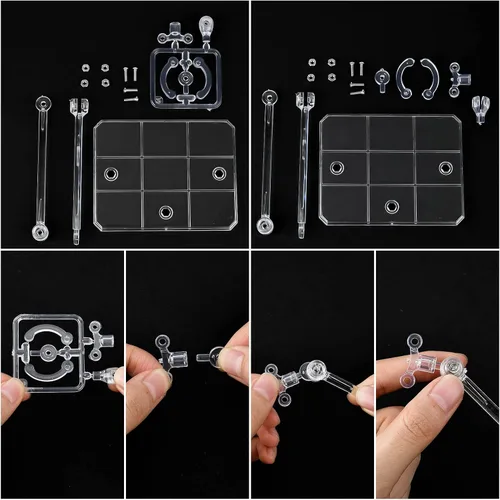 Vista 4 de FINGERINSPIRE 8 Pcs Action Figure Stand Assembly Action Figure Display Holder Base Doll Model Support Stand for 6 inch Action Figures or Effects