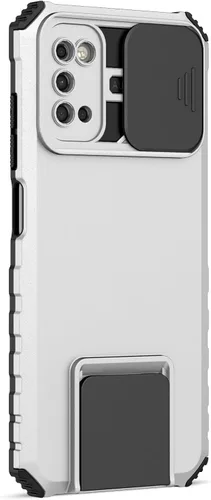 Vista 8 de Funda compatible con Redmi A1 4G, cubierta de lente de cámara deslizante integrada compatible con Redmi A2 4G con función atril 2 en 1 funda para bai