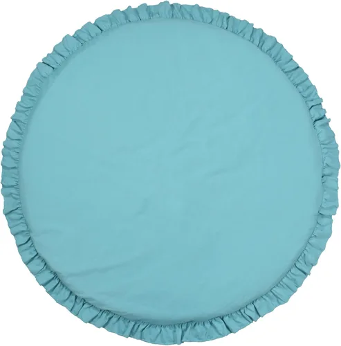 Vista 9 de ABREEZE Tapete de algodón suave, desmontable, lavable, manta de juego para niños, alfombra redonda para decoración del hogar (gris oscuro)
