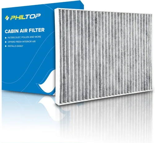 Vista 8 de PHILTOP Filtro de aire de cabina HEPA con carbón activado, compatible con Tesla modelo 3 2017-2025, modelo Y 2020-2025, filtro para arriba el olor a