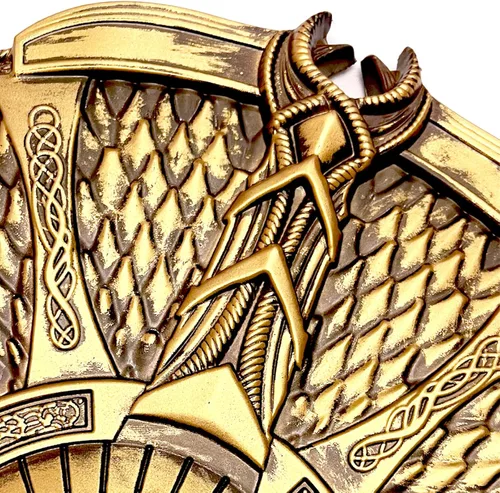 Vista 3 de Fantasy - Escudo medieval de espuma de guardián de la guerra de Dios para videojuegos, disfraz de cosplay, LARP, colección, regalo