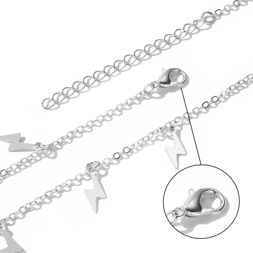 Vista 5 de BUREI Layered Choker Pendant Necklace for Women Cubic Zirconia Chain Necklace for Women Gold Chain Choker for Girls Gift