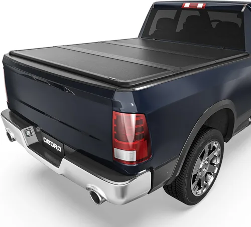 Vista 18 de OEDRO Cubierta rígida de cuádruple plegable para Dodge Ram 1500 2009-2018, para Ram 1500 Classic 2019-2024 con caja de 5.7 pies sin Rambox