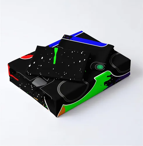 Vista 4 de Funda de edredón para videojuegos, tamaño individual, juego de ropa de cama para niños, 3 piezas con 2 fundas de almohada
