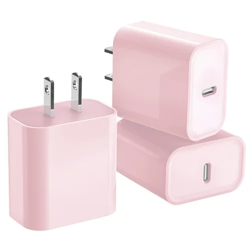 Vista 10 de Paquete de 3 bloques de carga para iPhone 17/16/15, cargador USB C Negro