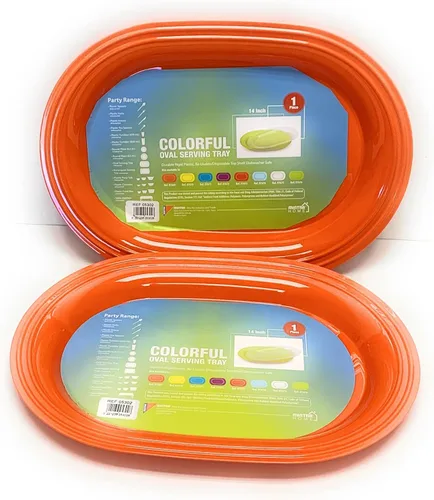 Vista 5 de Mintra Home - Platos reutilizables para servir (azul, cuadrado, 2 unidades (14 pulgadas)