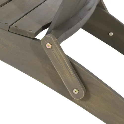 Vista 5 de Christopher Knight Home Zuma Silla Adirondack plegable para exteriores, madera de acacia, color gris