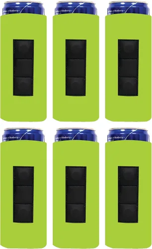 Vista 10 de QualityPerfection Funda magnética delgada para enfriar latas, cerveza/energía, 3 imanes vs 2 imanes, industria estándar, 12 onzas, tamaño delgado