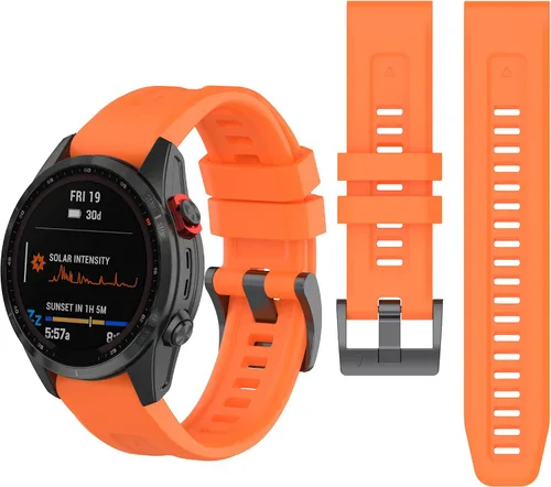Vista 8 de Correa de reloj de silicona compatible con Garmin Fenix 7/Fenix 6 Pro/Fenix 5 Plus/935/945/Descent G1/EPIX Gen 2/Instinct de repuesto de ajuste