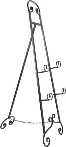 Vista 2 de Soporte grande de hierro forjado para presentar arte, de metal easel, 50 Pulgadas Three Bracket Port Heights at 16, 26, And 36 Inch, For Artwork