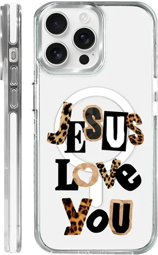 Vista 13 de Funda para iPhone 13/14 [compatible con Magsafe], funda magnética transparente de silicona a prueba de golpes con patrón de versículos de la Biblia
