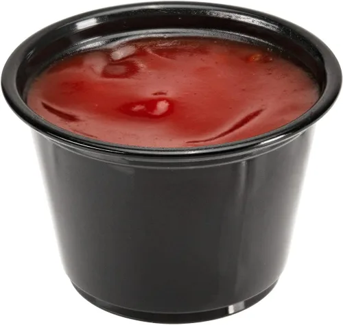 Vista 21 de Restaurantware RW Base - Tazas de salsa de 0.8 onzas, 2000 tazas de condimento aptas para microondas, resistentes a las grietas, desechables de Negro