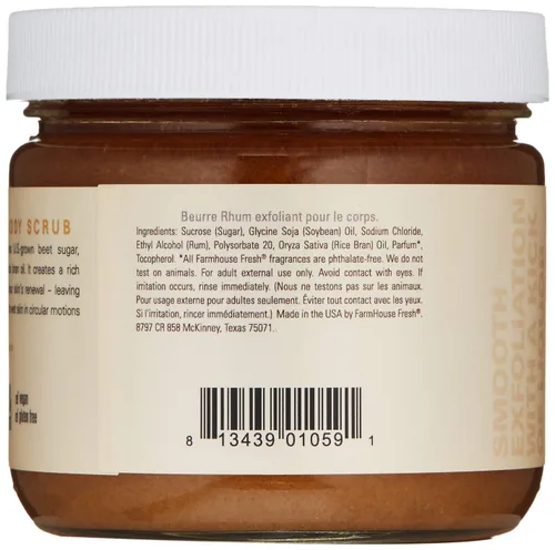 Vista 3 de Farmhouse Fresh Exfoliante corporal de ron con mantequilla, 13.6 oz